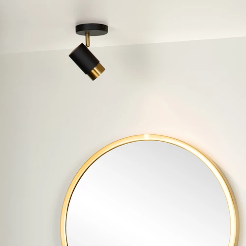 Lucide FLORIS - Spot plafond - Ø 10 cm - 1xGU10 - Noir - ambiance 1